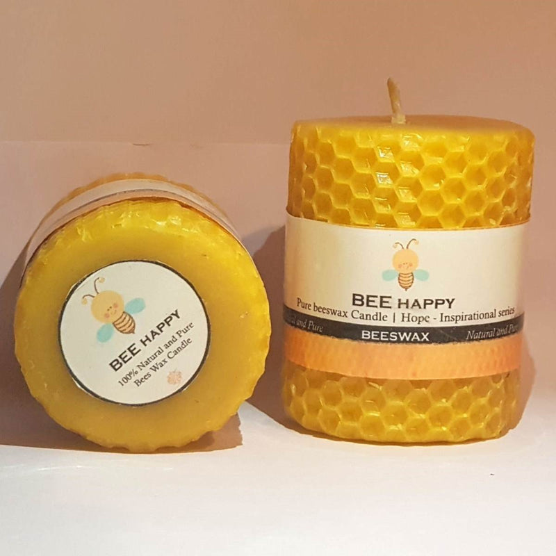 Buy Pure Beeswax Candle | Hope Inspirational series pack of 2 | Shop Verified Sustainable Candles & Fragrances on Brown Living™