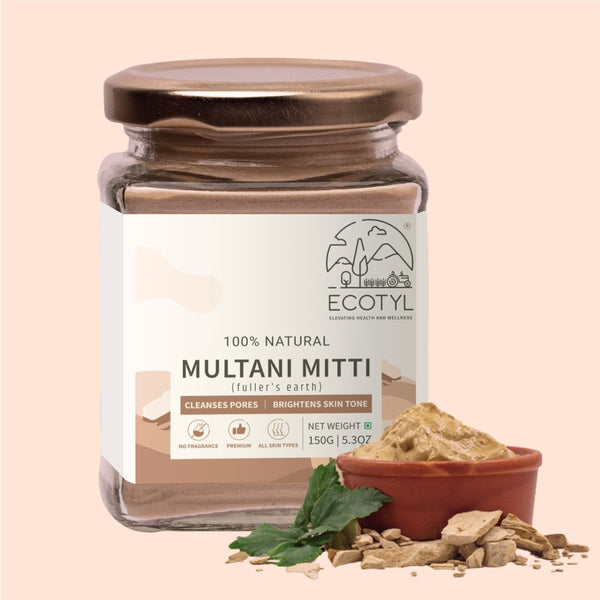 Buy Pure Multani Mitti Face Pack for Exfoliation & Clear Skin- 150g | Shop Verified Sustainable Body Bathing Powder on Brown Living™