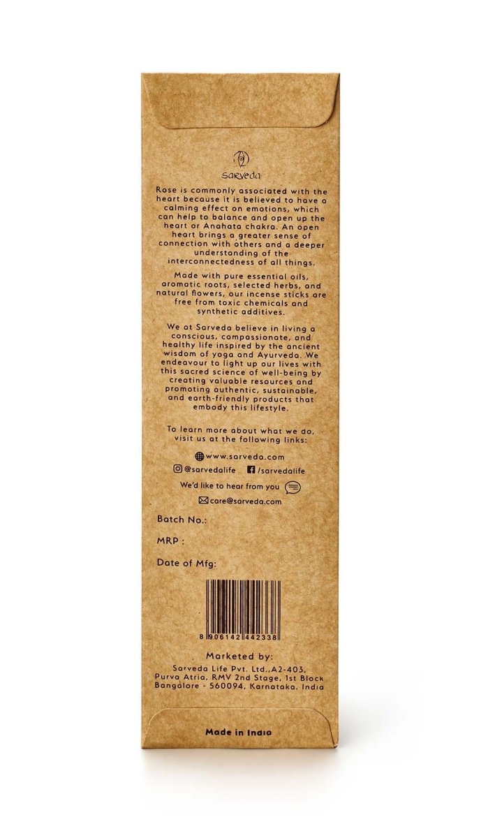 Buy Pure Rose Incense Stick | Shop Verified Sustainable Pooja Needs on Brown Living™