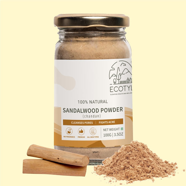 Buy Pure Sandalwood Powder | Skin Brightening & Pore Cleansing- 100g | Shop Verified Sustainable Body Bathing Powder on Brown Living™