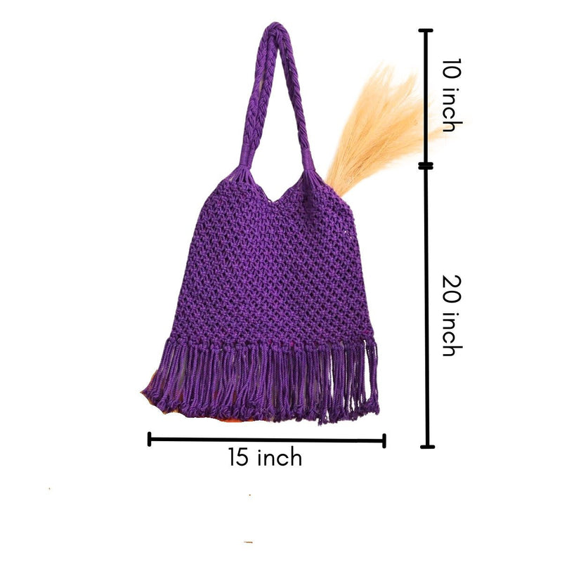 Purple Hobo Handmade Bag | Verified Sustainable Bags on Brown Living™