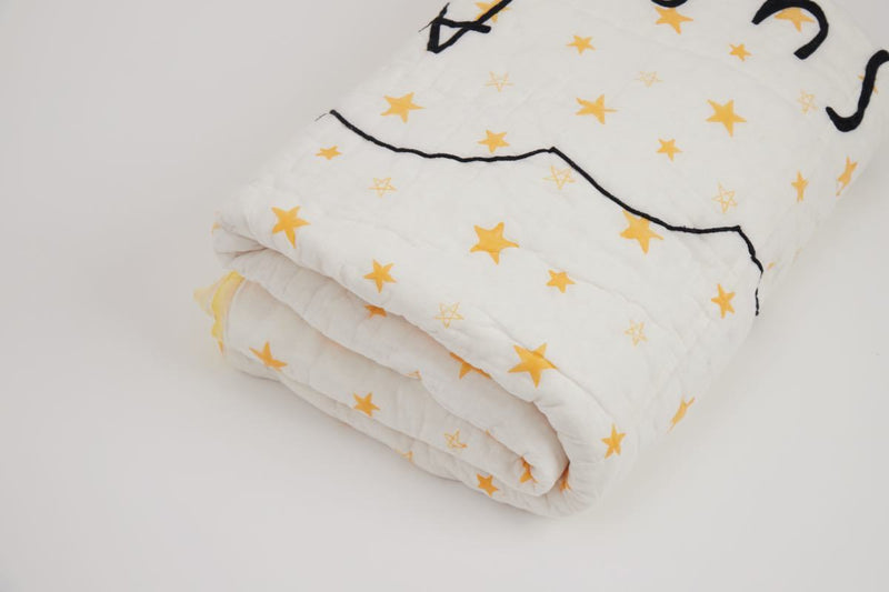 Buy Quilt - Ace The Superbaby Flies Over Town | Shop Verified Sustainable Bed Linens on Brown Living™