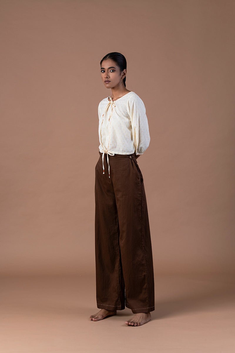 Buy Qurbat Organic Cotton Trouser | Shop Verified Sustainable Womens Trouser on Brown Living™