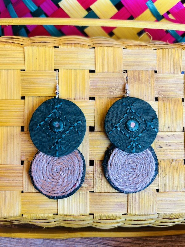 Buy Raahi Textile Earrings | Handcrafted by Artisans | Shop Verified Sustainable Womens earrings on Brown Living™