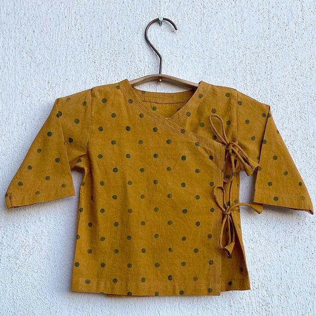 Buy Raidana Print Angrakha Top with Pants | Shop Verified Sustainable Kids Daywear Sets on Brown Living™