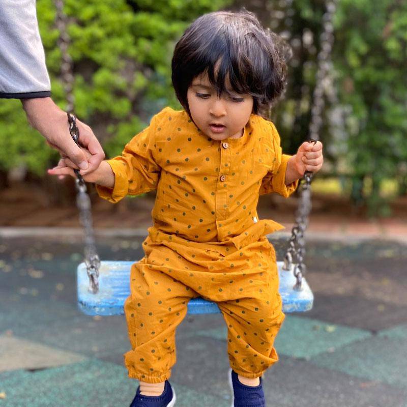 Buy Raidana Print Kurta with Pants | Shop Verified Sustainable Kids Daywear Sets on Brown Living™