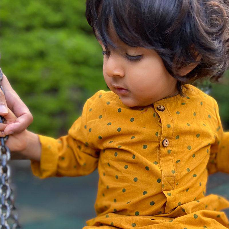 Buy Raidana Print Kurta with Pants | Shop Verified Sustainable Kids Daywear Sets on Brown Living™