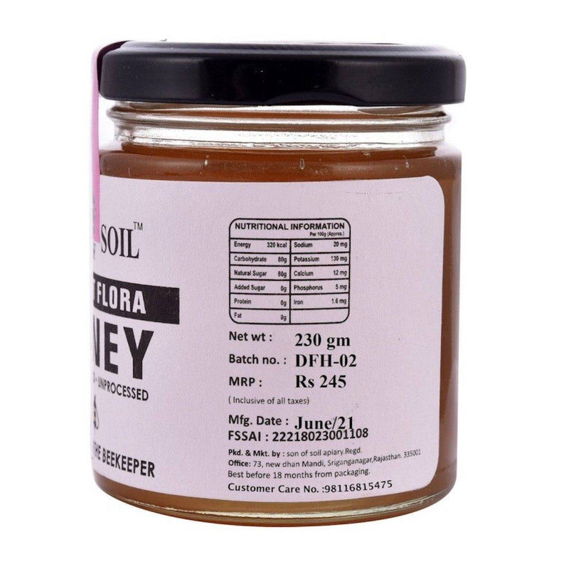 Buy Raw Unprocessed Desert Flora Honey | 230 gm | Pack of 1 | Shop Verified Sustainable Honey & Syrups on Brown Living™