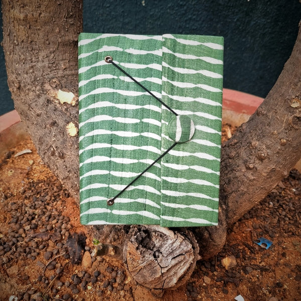 Buy Rhythemic- Upcycled Handloom Fabric Journal | Shop Verified Sustainable Notebooks & Notepads on Brown Living™