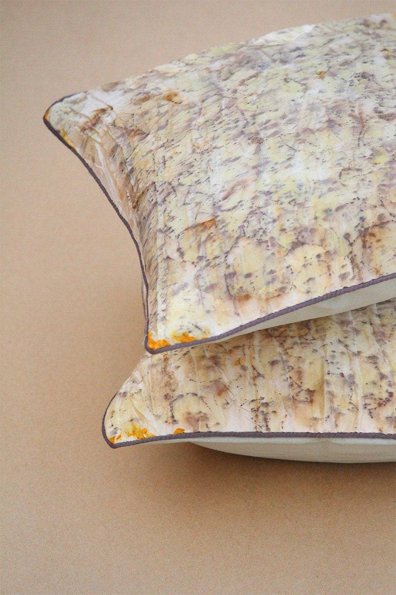 Buy Rose - Eco Printed Cushion Covers - Set of 2 | Shop Verified Sustainable Covers & Inserts on Brown Living™