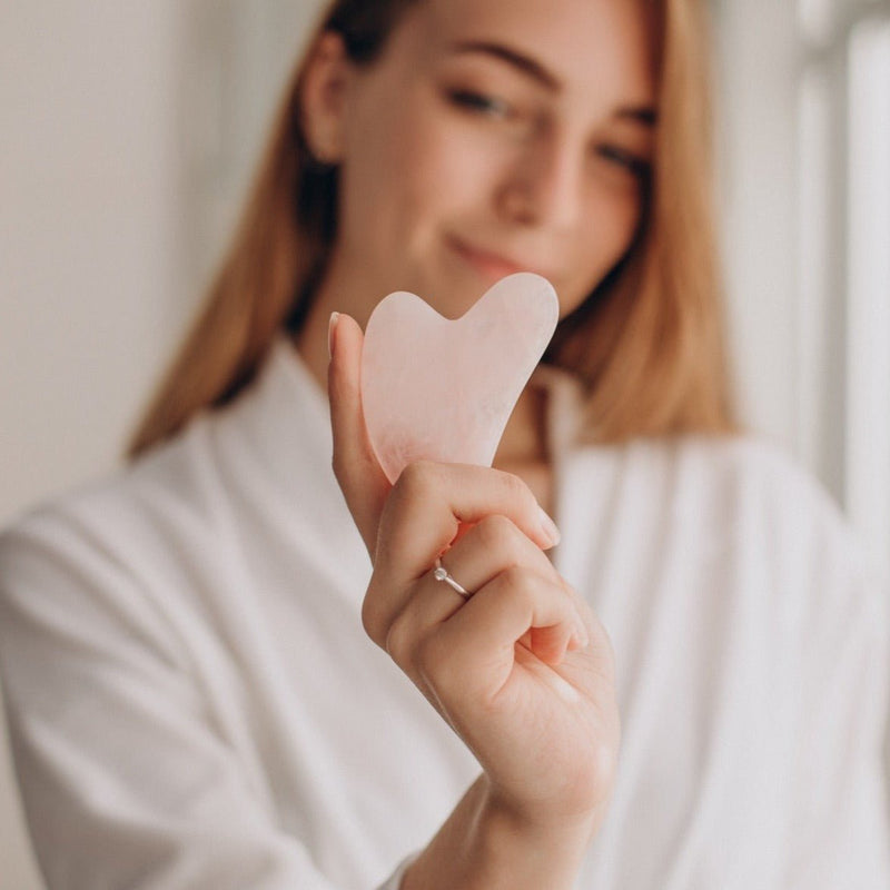 Rose Quartz Gua Sha Massage Stone | Verified Sustainable Massager on Brown Living™