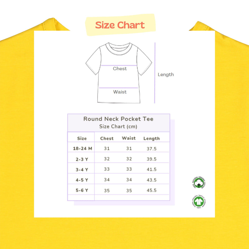 Round Neck Oversize Cotton Tee- Dandelion Yellow | Verified Sustainable Kids Shirts on Brown Living™