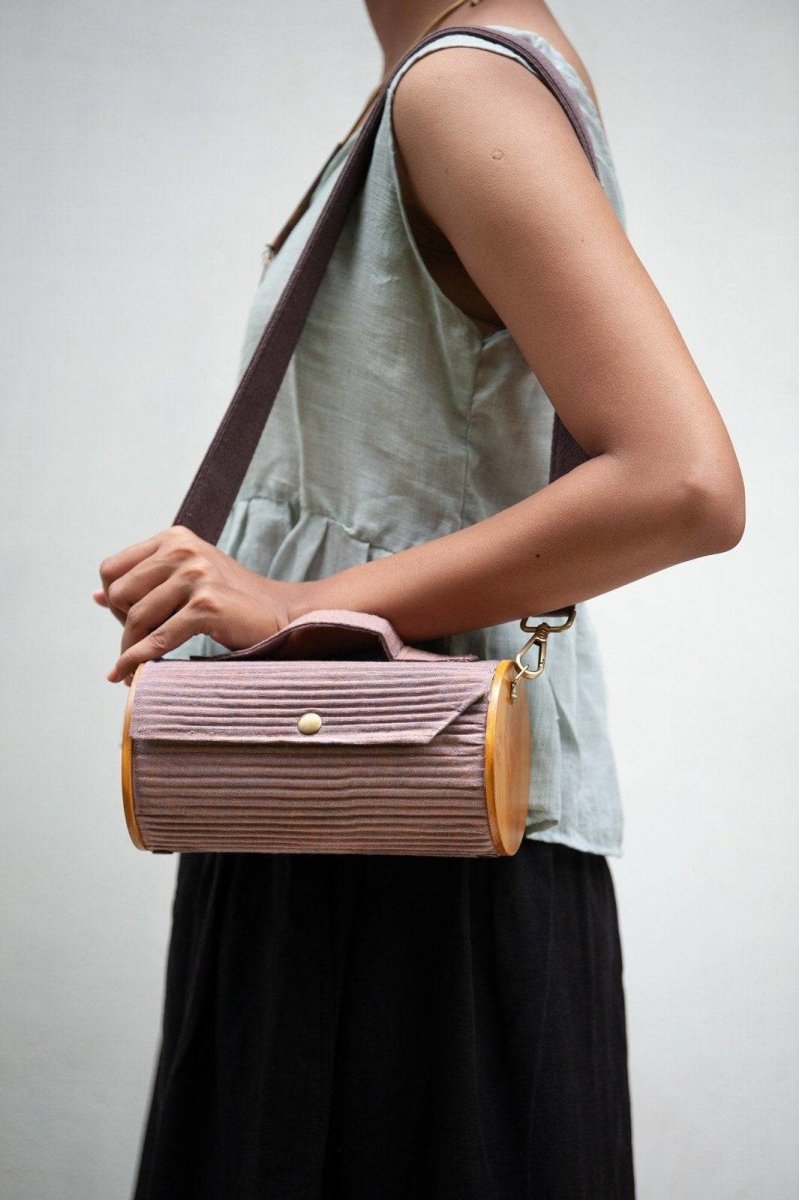 Buy Round Sling Bag/Clutch Single Sleeve - Solids | Shop Verified Sustainable Womens Handbag on Brown Living™