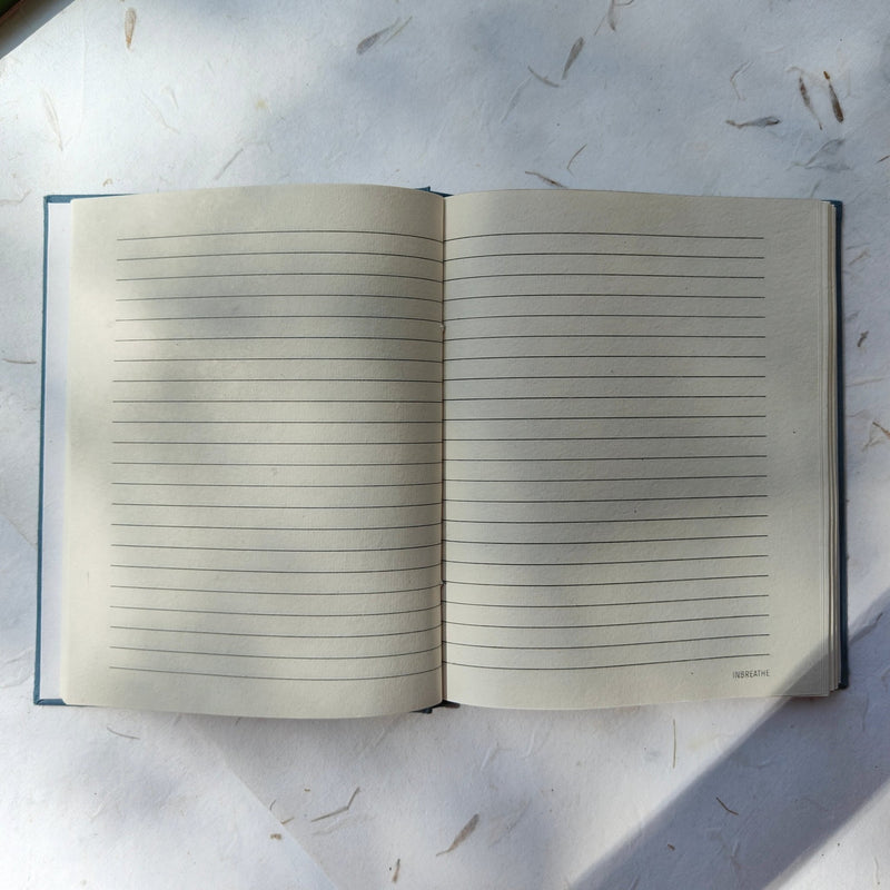 Ruled Handmade Paper Notebook- Blue | Verified Sustainable Notebooks & Notepads on Brown Living™