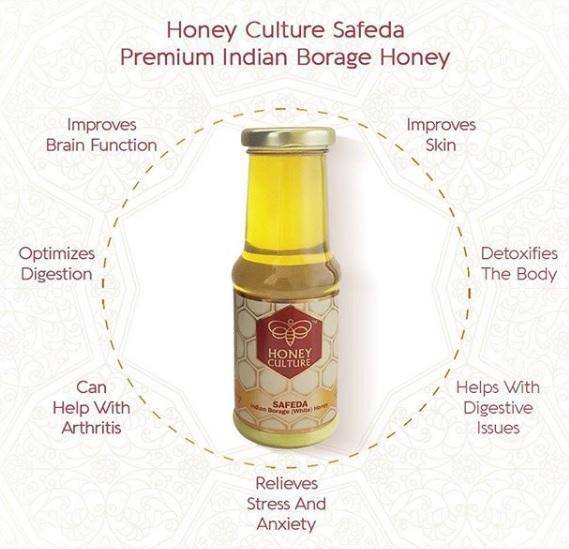 Buy Safeda Honey - White Honey, Premium Indian Borage Honey - 275g | Shop Verified Sustainable Honey & Syrups on Brown Living™