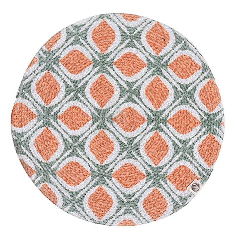 Buy Sage Tangerine Round Mat- Set of 2 | Shop Verified Sustainable Table Linens on Brown Living™