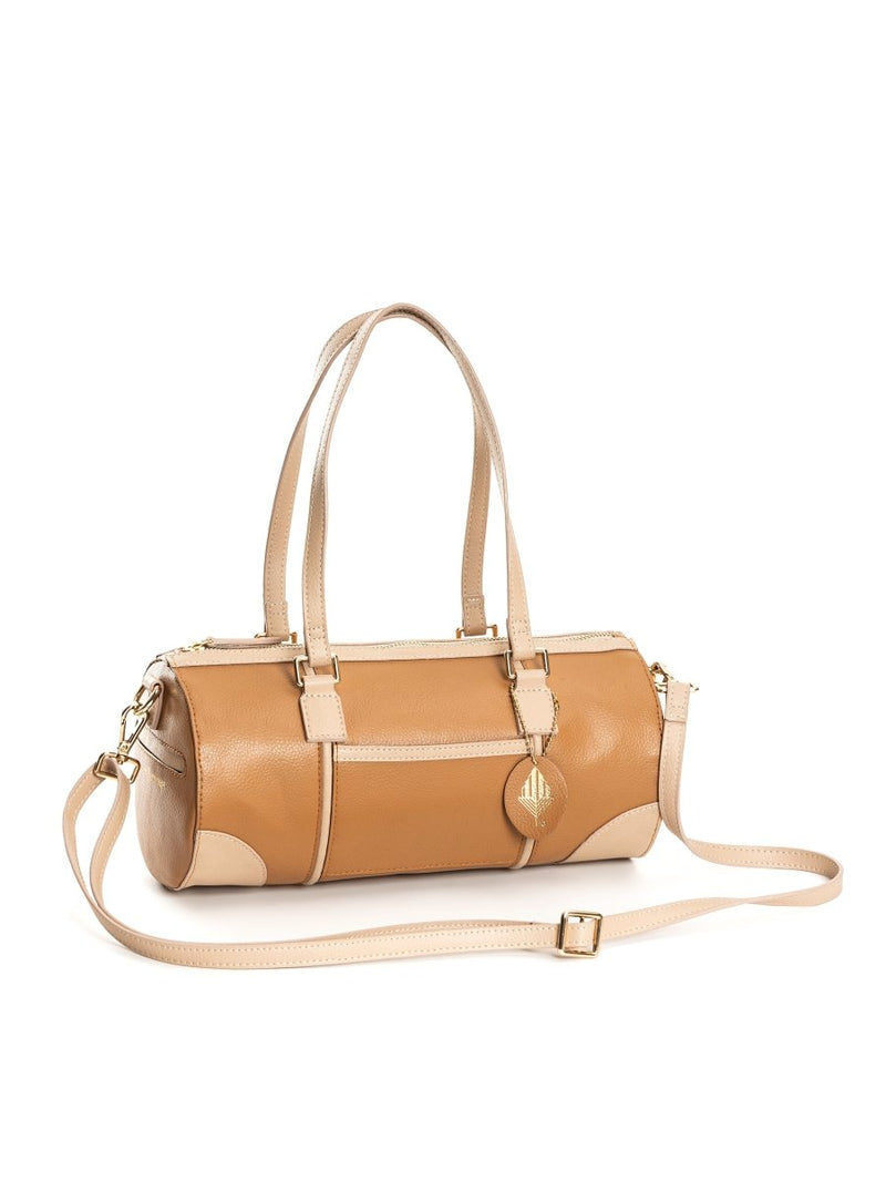 Buy Salacia (Almond & Caramel) | Women's bag made with Apple Leather | Shop Verified Sustainable Womens Handbag on Brown Living™