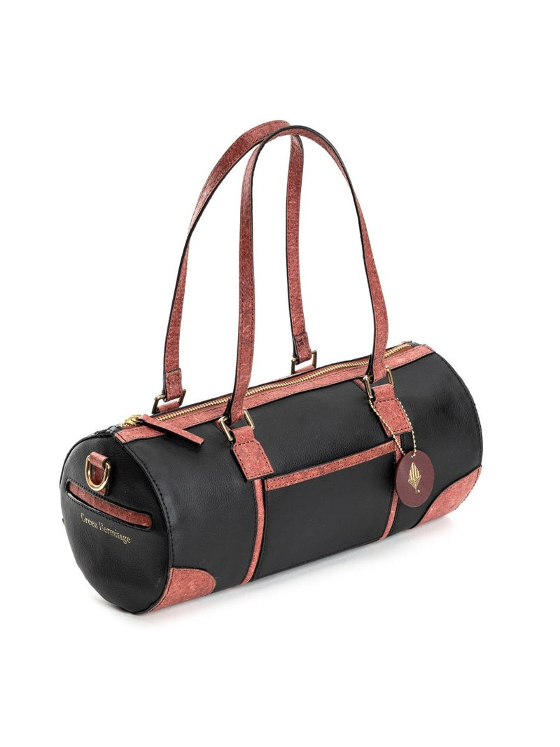 Buy Salacia (Black & Madder Red) | Women's bag made with Apple Leather | Shop Verified Sustainable Womens Handbag on Brown Living™