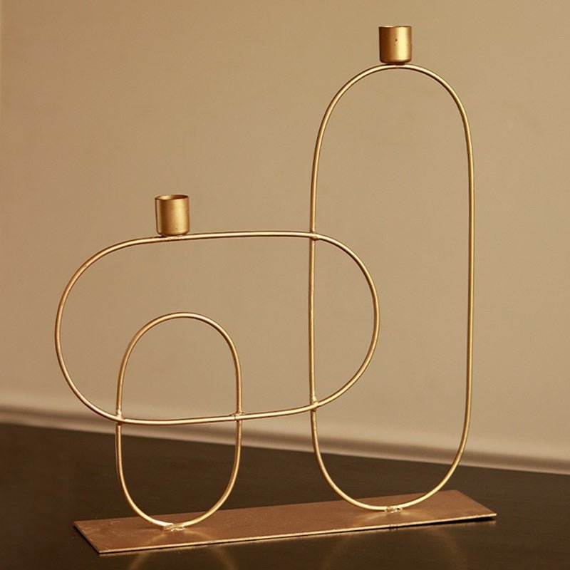 Buy Scandivian Metal Candle Holder | Shop Verified Sustainable Decor & Artefacts on Brown Living™