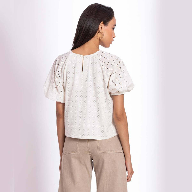 Buy Schiffli Summer Top | Shop Verified Sustainable Womens Top on Brown Living™