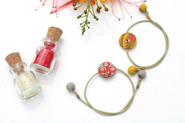 Buy Set of 2 Artisanal Rakhi #5 (Assorted) | Shop Verified Sustainable Rakhi on Brown Living™