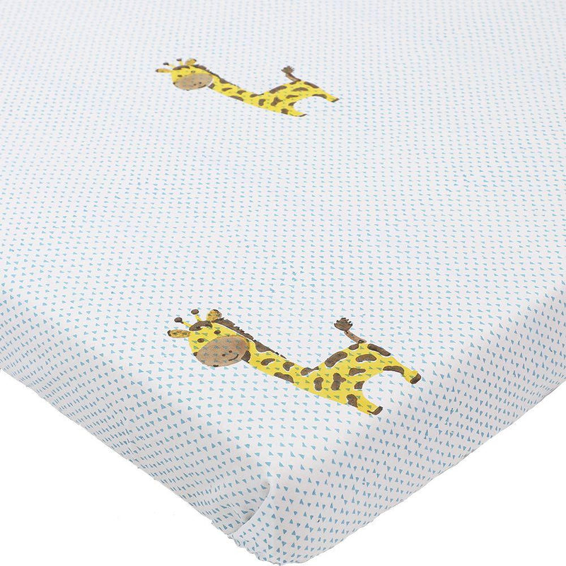 Buy Sheet - Gira The Giraffe - Blue | Shop Verified Sustainable Bed Linens on Brown Living™