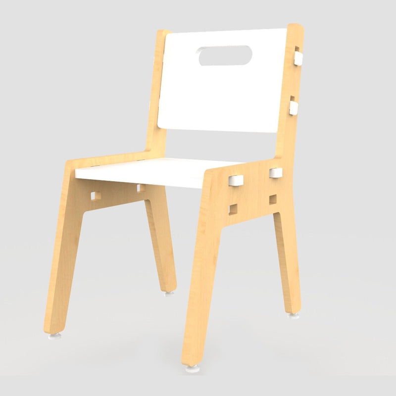 Buy Silver Peach Childrens Wooden Chair | Shop Verified Sustainable Decor & Artefacts on Brown Living™