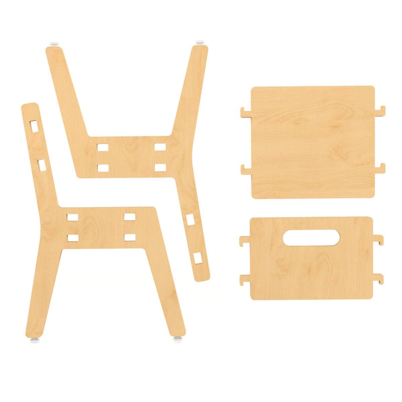 Buy Silver Peach Childrens Wooden Chair | Shop Verified Sustainable Decor & Artefacts on Brown Living™