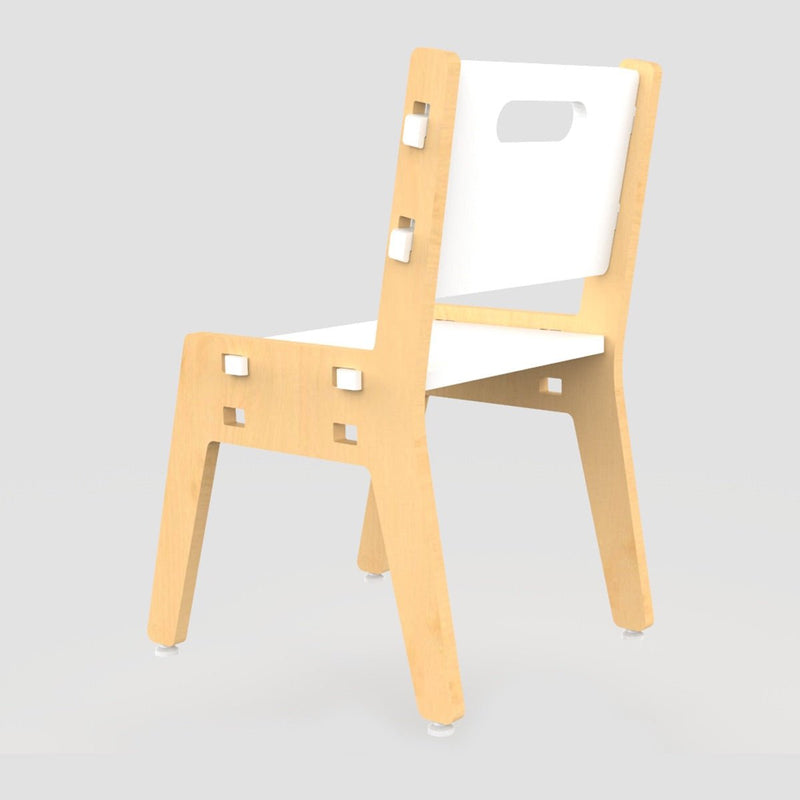 Buy Silver Peach Childrens Wooden Chair | Shop Verified Sustainable Decor & Artefacts on Brown Living™