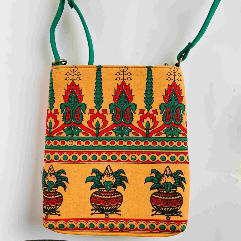 Buy Sling Bag - Pure Cotton- Kumbam | Shop Verified Sustainable Womens Bag on Brown Living™