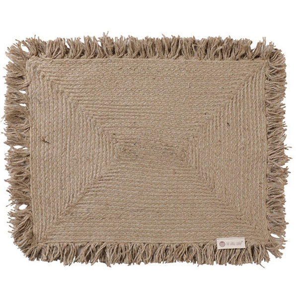 Buy Sootli Jute Placemat With Fringes | Shop Verified Sustainable Table Essentials on Brown Living™