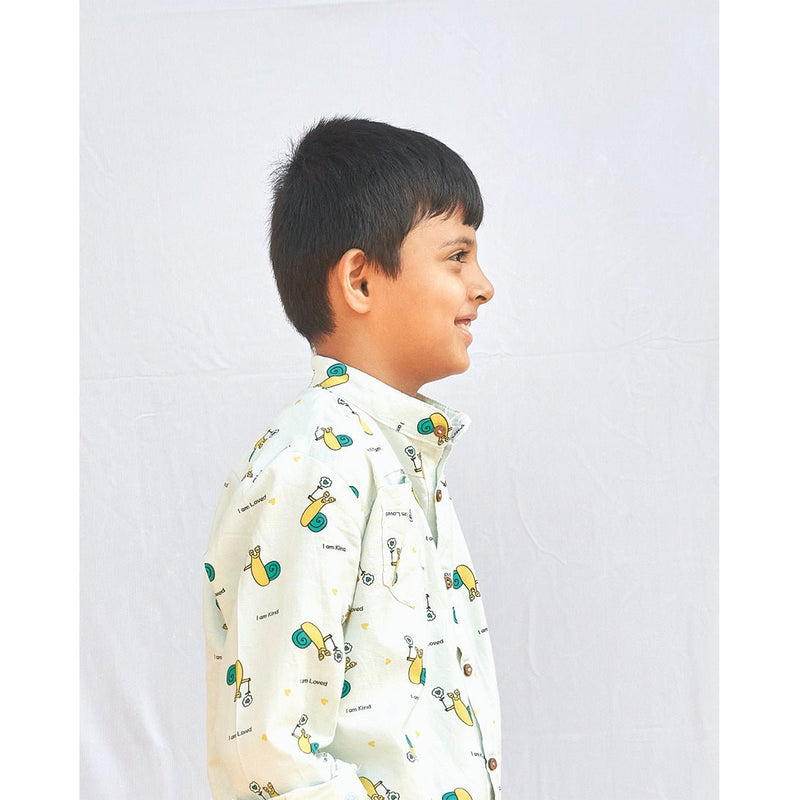 Buy Soulful Snails Boys Shirt | Shop Verified Sustainable Kids Shirts on Brown Living™