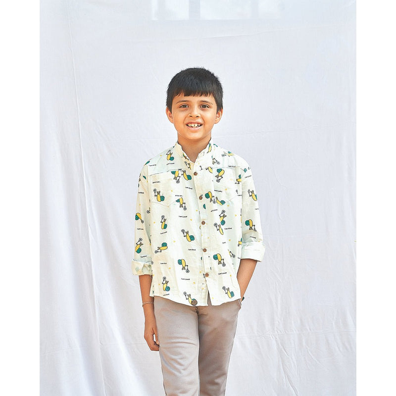 Buy Soulful Snails Boys Shirt | Shop Verified Sustainable Kids Shirts on Brown Living™