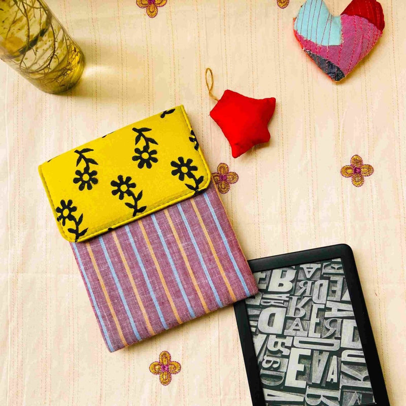 Buy Special Kindle Sleeve - Candy Stripes with Leafy green | Shop Verified Sustainable Tech Accessories on Brown Living™