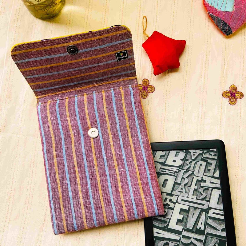 Buy Special Kindle Sleeve - Candy Stripes with Leafy green | Shop Verified Sustainable Tech Accessories on Brown Living™