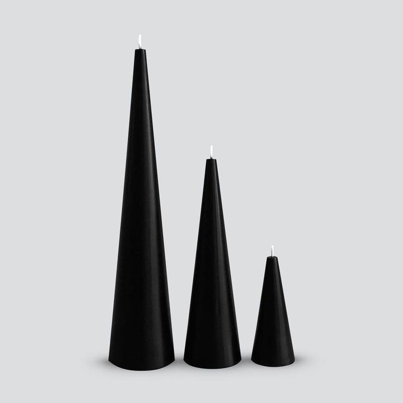 Buy Spire Black Candle - Set of 3 | Made of Soywax | Shop Verified Sustainable Candles & Fragrances on Brown Living™