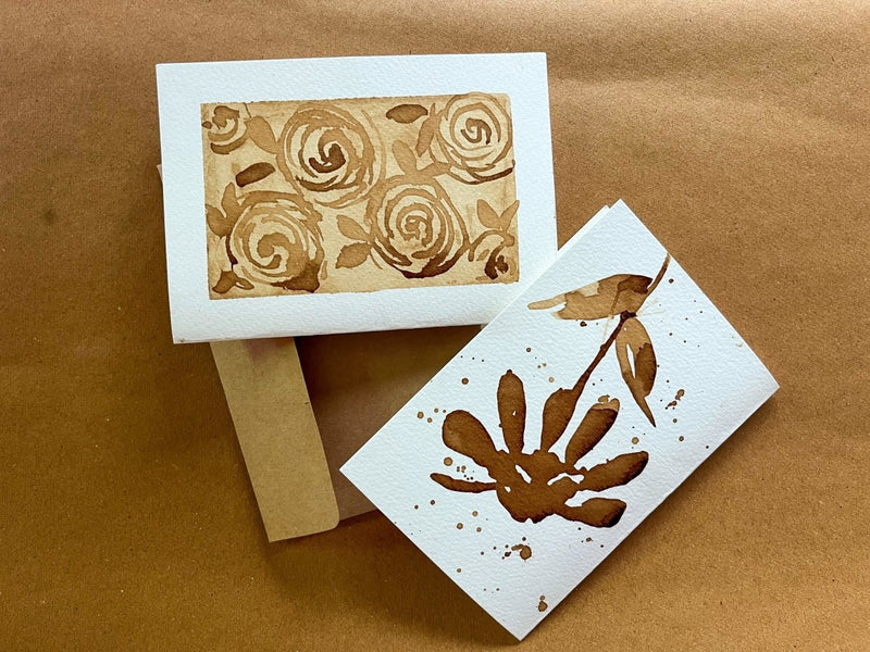 Buy Spring Coffee Art Note Cards/ Greeting Cards (Set of 2) | Shop Verified Sustainable Greeting & Note Cards on Brown Living™