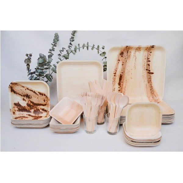 Buy Square Party Pack - 100% Biodegradable Tableware | Shop Verified Sustainable Table Essentials on Brown Living™