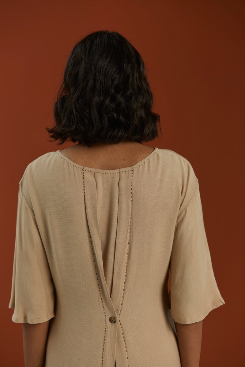 Buy Stonish Beige Dress | Womens Dress | Shop Verified Sustainable Womens Dress on Brown Living™