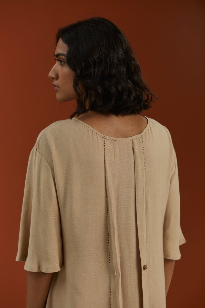 Buy Stonish Beige Dress | Womens Dress | Shop Verified Sustainable Womens Dress on Brown Living™