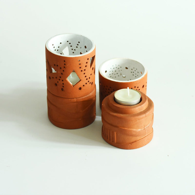 Buy Straw 0.3 Candle Holders with Free Soywax Tealights | Shop Verified Sustainable Candles & Fragrances on Brown Living™