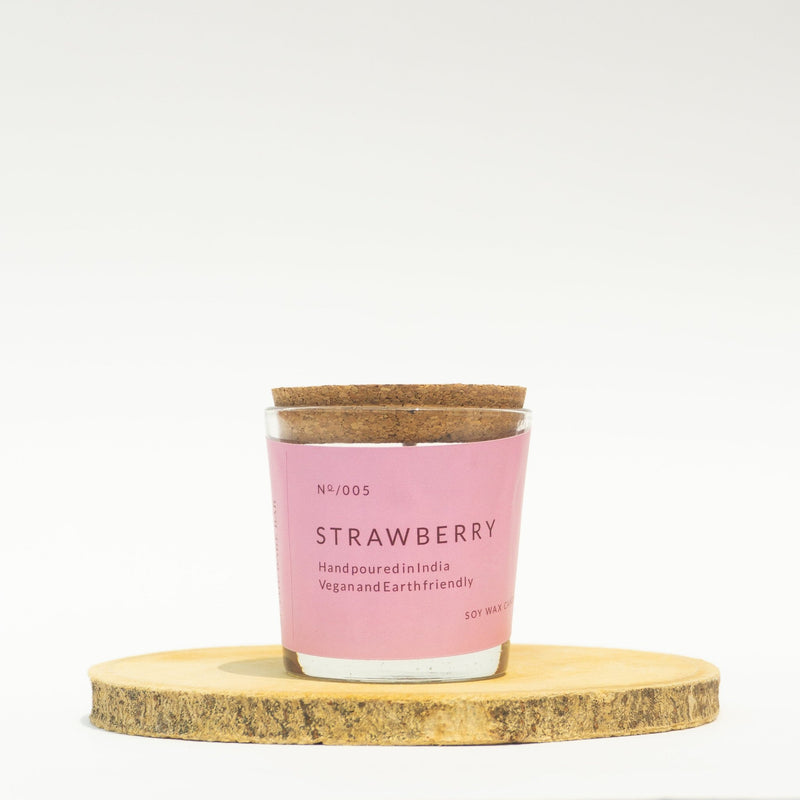 Strawberry Fragrance Glass Jar Candles | Verified Sustainable Candles & Fragrances on Brown Living™