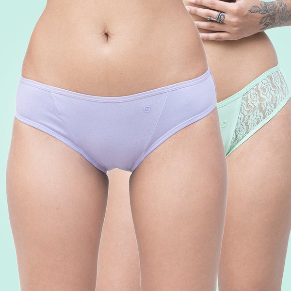 Buy Stylish Everyday Organic Cotton Undies Bikini (Set of 2) | Shop Verified Sustainable Products on Brown Living