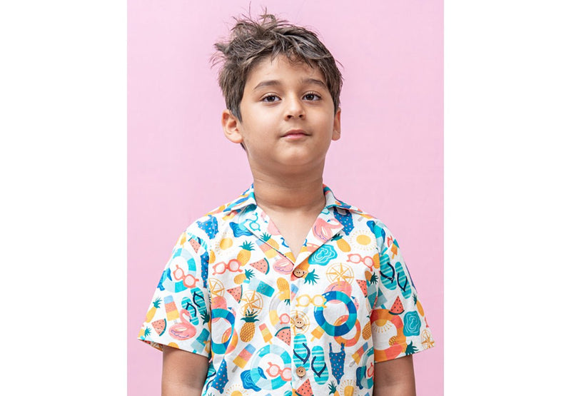 Buy Summer Daze Aloha Shirt | Shop Verified Sustainable Kids Shirts on Brown Living™