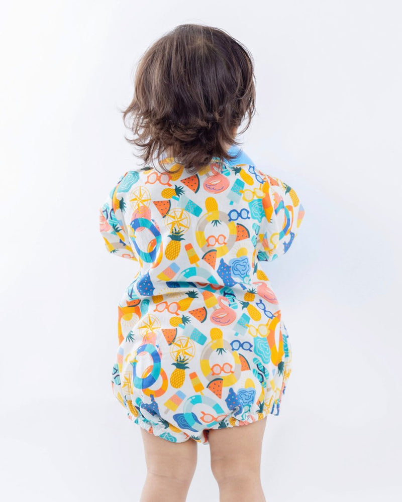 Buy Summer Daze Aloha Unisex Onesie | Kids onesie | Made with organic cotton | Shop Verified Sustainable Kids Onesies on Brown Living™