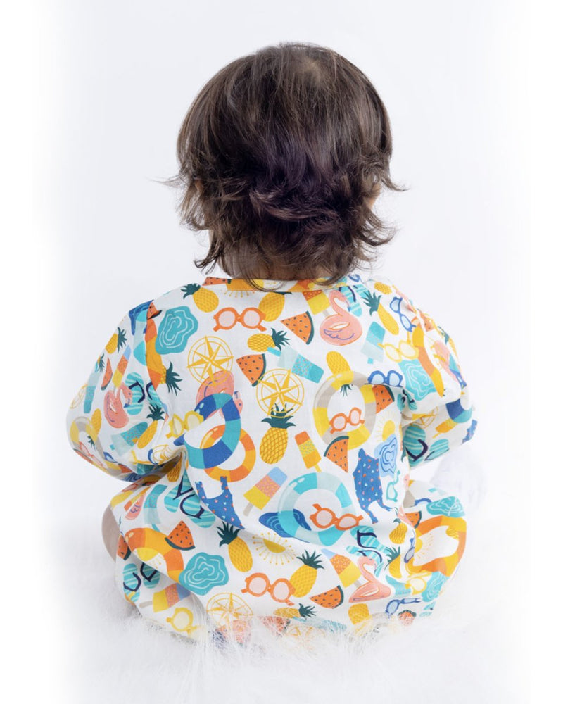 Buy Summer Daze Aloha Unisex Onesie | Kids onesie | Made with organic cotton | Shop Verified Sustainable Kids Onesies on Brown Living™