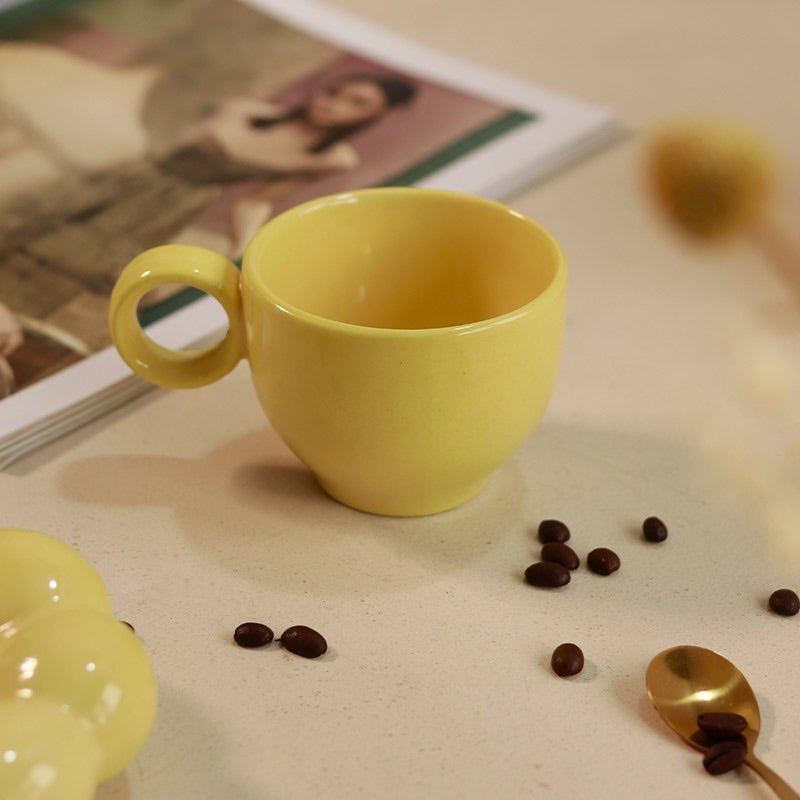 Buy Sunflower Ceramic Cups-Yellow | Shop Verified Sustainable Products on Brown Living