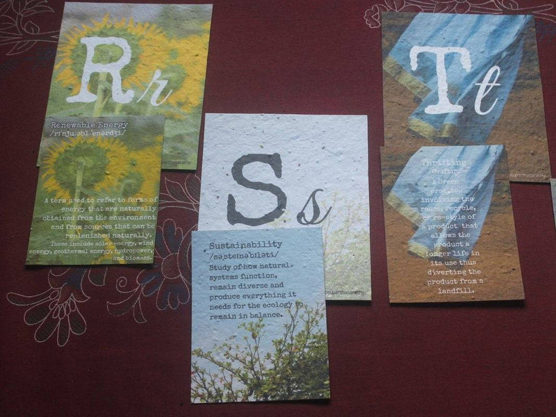 Buy Sustainability ABCs | Vocabulary & Activity Cards made with Seed Paper | Shop Verified Sustainable Sports & Games on Brown Living™