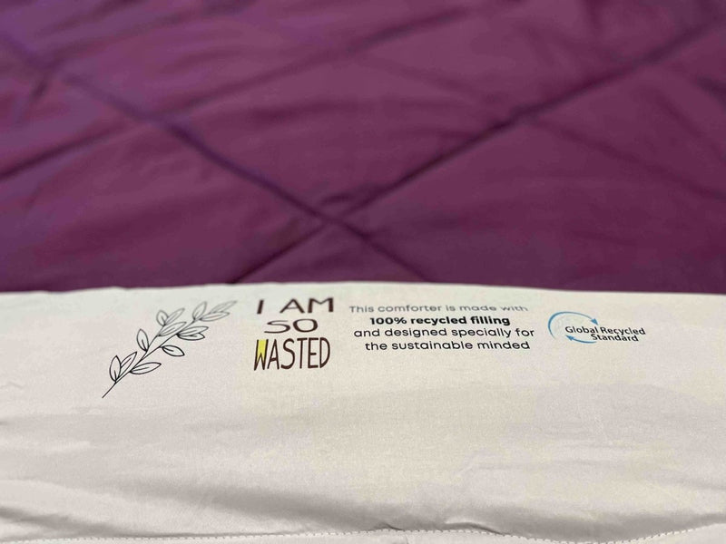 Buy Sustainable Comforter Purple/Light Grey | Shop Verified Sustainable Bed Linens on Brown Living™