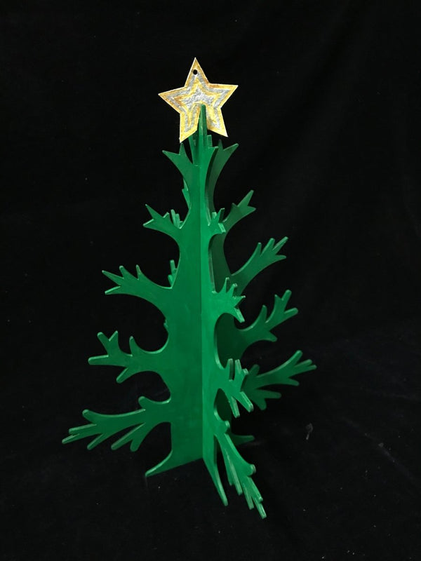 Buy Sustainable wooden DIY Christmas tree with Star | Shop Verified Sustainable Decor & Artefacts on Brown Living™